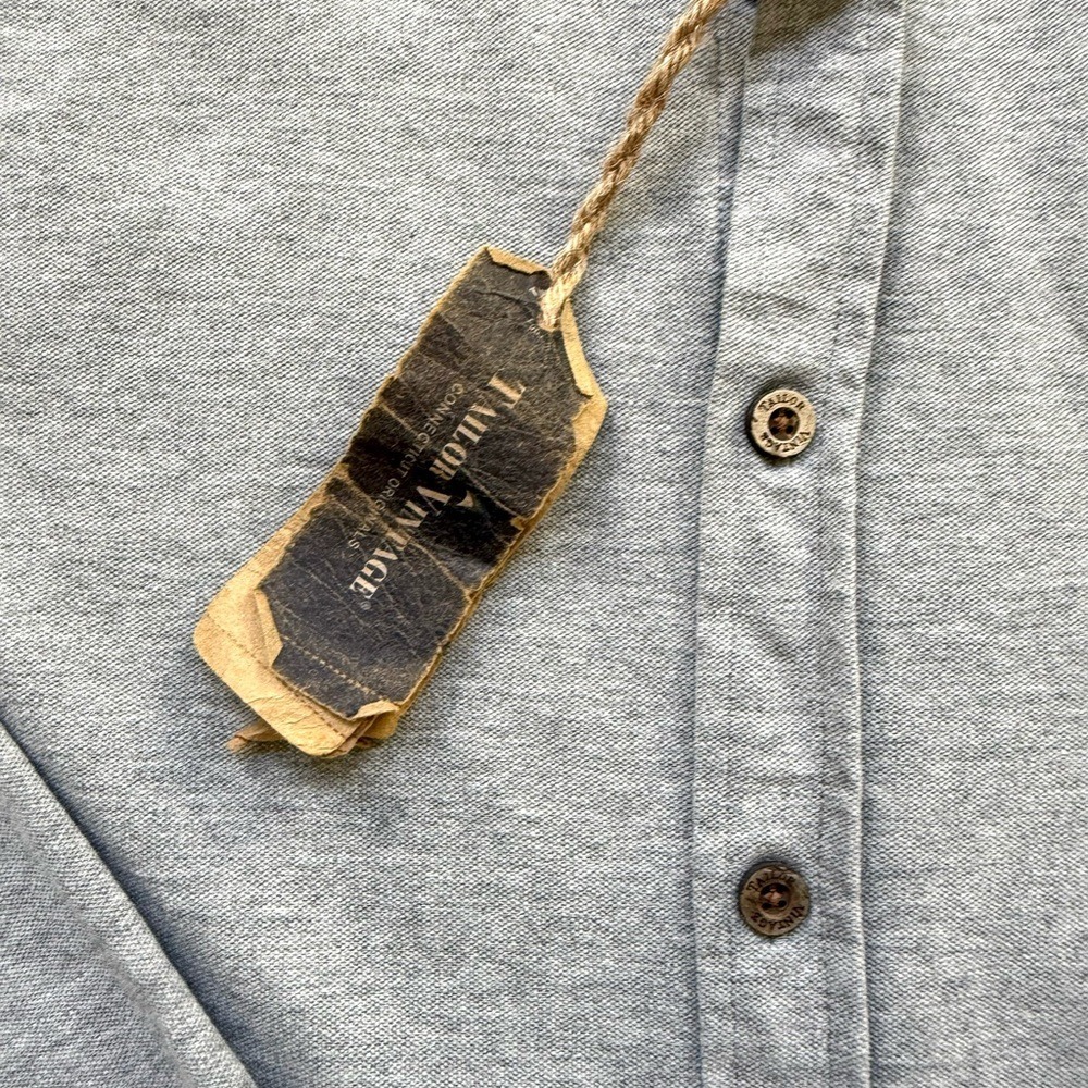 Tailor Vintage Shirt Mens Pique Performance Knit Button Long Sleeve Gray NWT 2XL - Picture 8 of 8